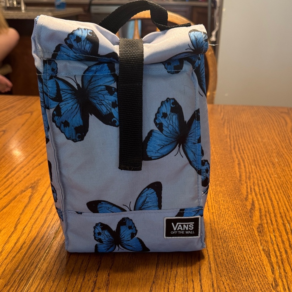 Vans Black and Blue Butterfly Lunch Tote